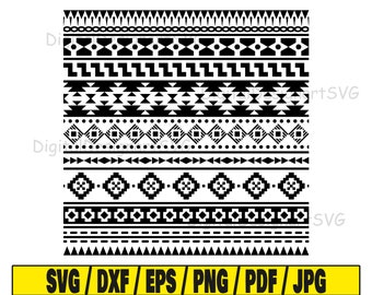 Padrão sem costura svg, arquivo de corte svg étnico, clipart de padrão, arquivo de corte svg para cricut, arquivo de corte para silhueta, dxf sem costura, padrão png
