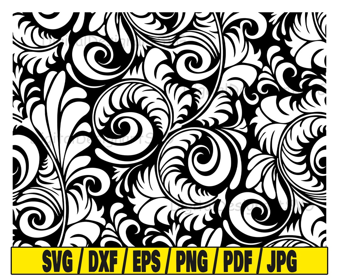 Svg Cut File Pattern Damask Floral Svg, Floral Svg Cut File, Pattern Clipart, Svg Cut File ...