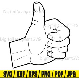 Thumb up svg, thumbs up svg, hand gesture svg, hand svg, thumbs up outline svg, silhouette svg, outline svg