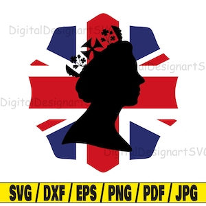 Queen elizabeth svg #2  , elizabeth svg cut file, queen clipart, svg cut file for cricut, cut file for silhouette, united kingdom dxf