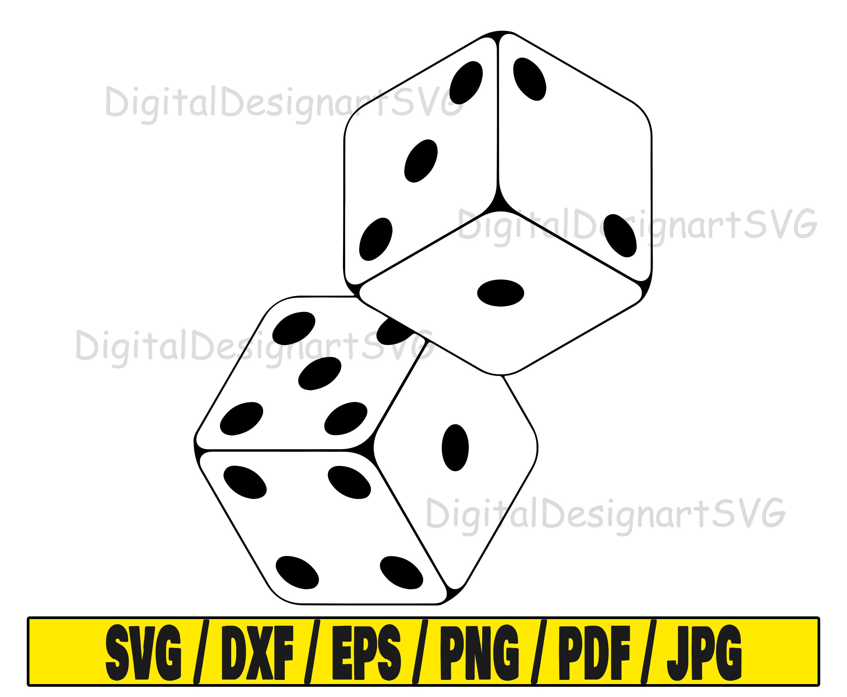 Dice svg game svg cut file dices clipart svg cut file for Etsy