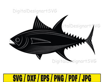 Tuna fish svg, tuna svg, fish svg, ocean svg, tuna silhouette svg, fish silhouette svg, cut file svg, silhouette svg