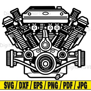 Engine svg, car engine svg, car svg, automobile svg, car silhouette svg, cut file svg, file for cricut