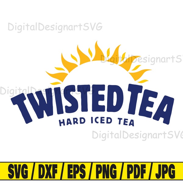 Twisted tea svg, hard iced tea svg cut file, ice tea clipart, svg cut file for cricut, cut file for silhouette, drink dxf, cold png