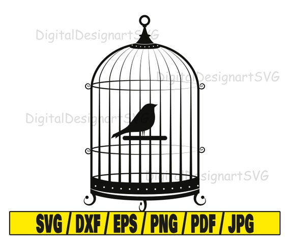 plaats operatie Menda City Vogel in kooi svg vogel kooi svg cut bestand kooi clipart - Etsy België