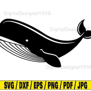 Whale svg, whale silhouette svg, animal svg, sea animal svg, ocean svg