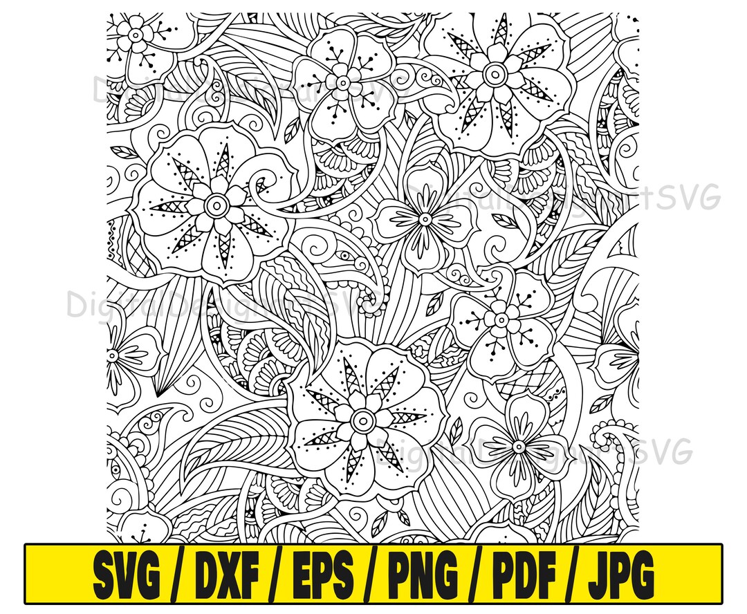 Seamless Pattern Svg, Pattern Svg Cut File, Damask Clipart, Svg Cut ...