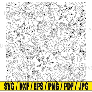 シームレス パターン svg、パターン svg カット ファイル、ダマスク クリップアート、cricut 用 svg カット ファイル、シルエット用カット ファイル、パターン dxf、シームレス png