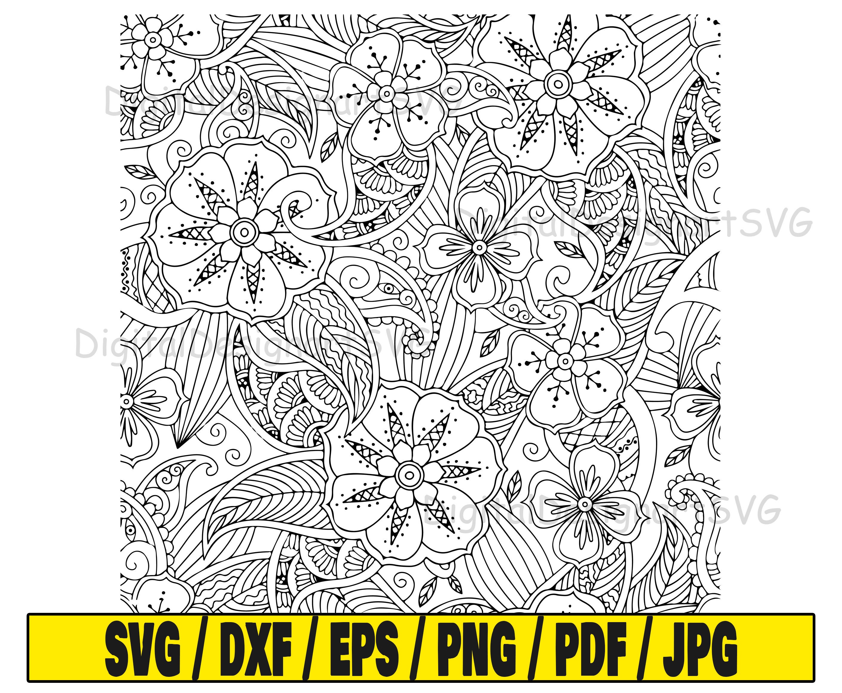 Seamless Pattern Svg Pattern Svg Cut File Damask Clipart - Etsy