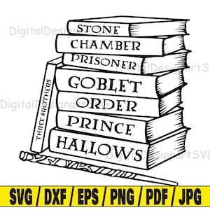 Wizard books svg, wizard svg cut file, books clipart, svg cut file for cricut, cut file for silhouette, wizards dxf, magic png, wizards eps