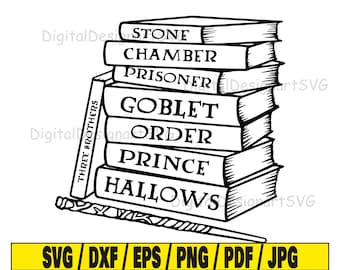 Wizard books svg, wizard svg cut file, books clipart, svg cut file for cricut, cut file for silhouette, wizards dxf, magic png, wizards eps