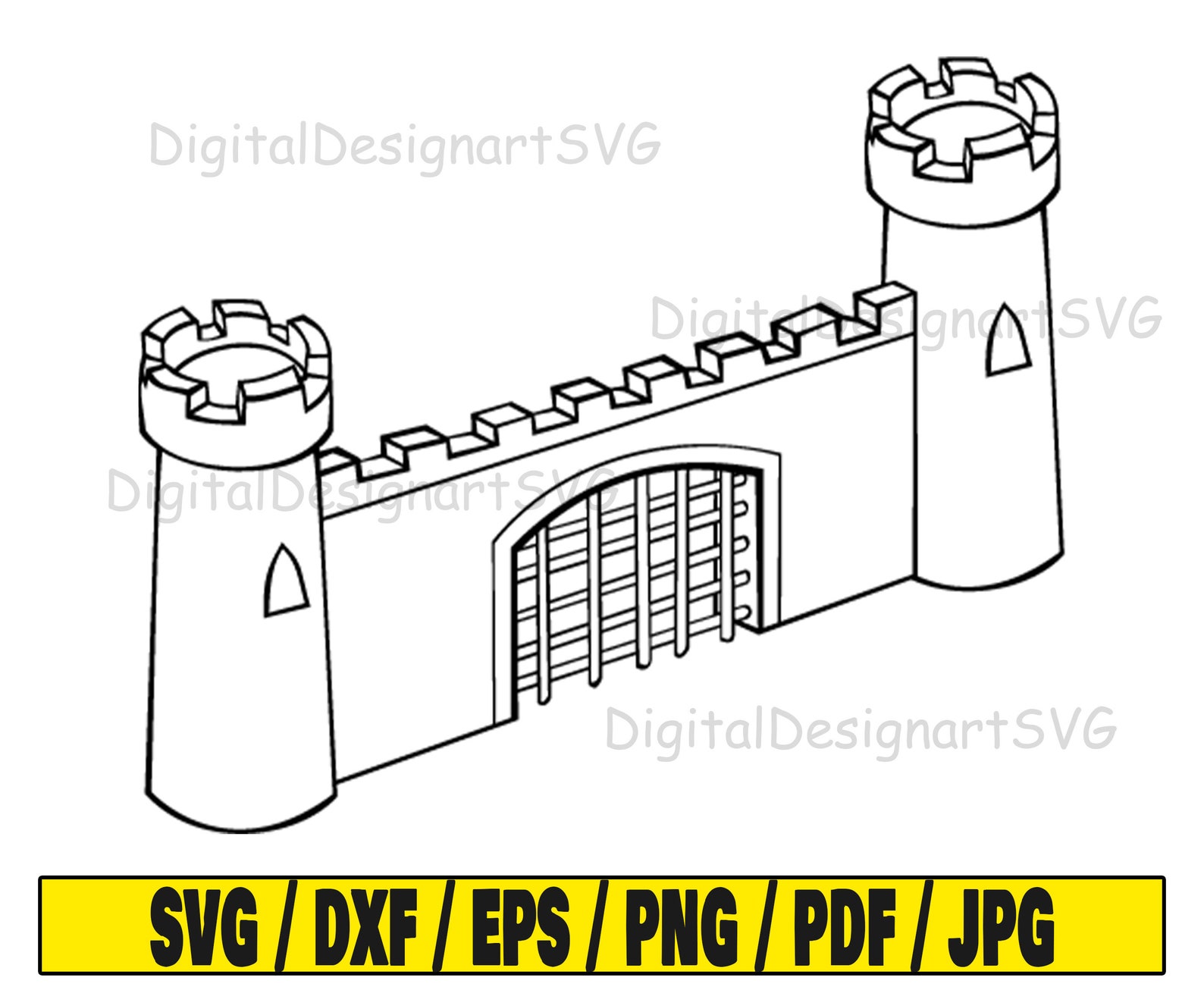 Castle Gate Svg, Gate Svg, Old Castle Svg, Medieval Svg, Sublimation ...