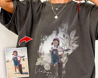 Personalized 30th Birthday Comfort Colors Shirt: Custom Photo, Vintage Style