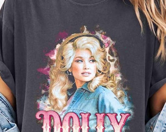 Dolly Parton Comfort Colors Shirt, Vintage Graphic 80s Dolly, Retro Country Music Tee