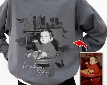 Personalized Photo Birthday Comfort Colors Shirt: Custom 30th/40th Birthday Gift