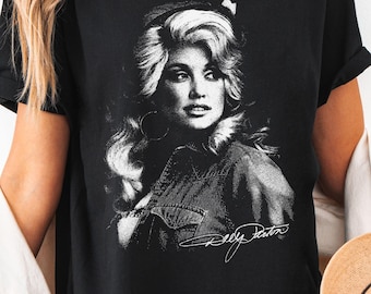 Dolly Parton Signature Shirt, Vintage Country Music Tee