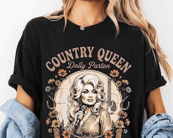 Dolly Parton Country Queen Vintage Graphic Shirt, Retro Country Music Tee