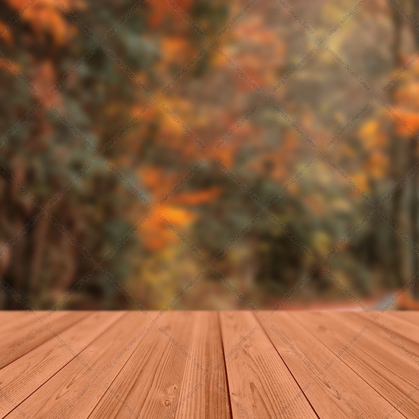 Background Mockup - Autumn Backdrops - Fall Digital Backgrounds Canva - Product Background Mockup - Dark Background Wooden Table Mock Up