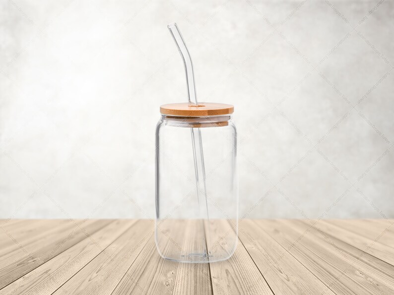 16oz Clear Libby Glass Can Cup Mockup Dye Sublimation 16 Oz Etsy