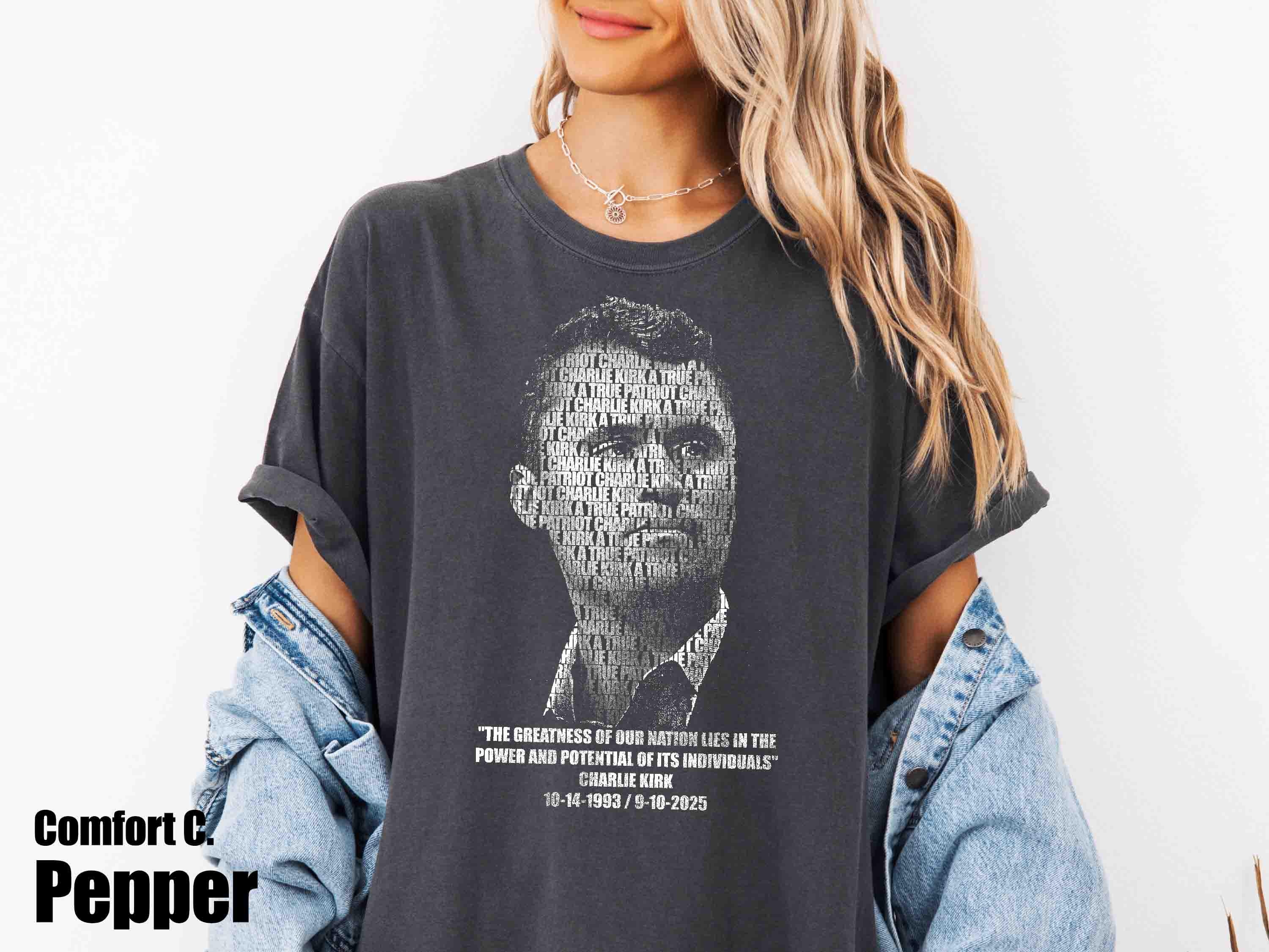 Charlie Kirk A True Patriot Shirt: Comfort Colors RIP Memorial Tee