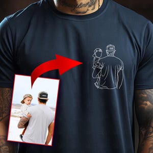 Custom Photo Shirt For Dad, Fathers Day Gifts, Father&#39;s Day Shirt, Personalized Dad Portrait Shirt, Dad Birthday Gifts, Gift for Husband