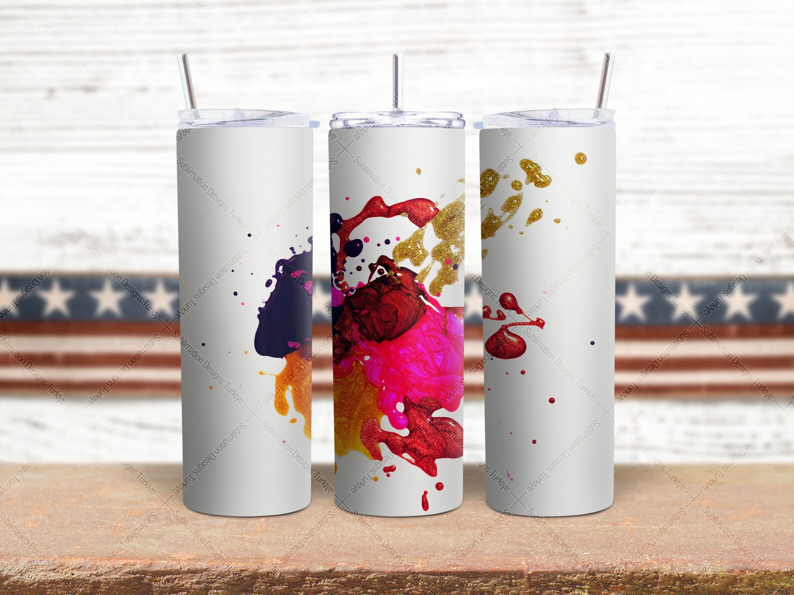 20oz Skinny Tumbler Mockup Canva Transparent Full View Wrap Etsy