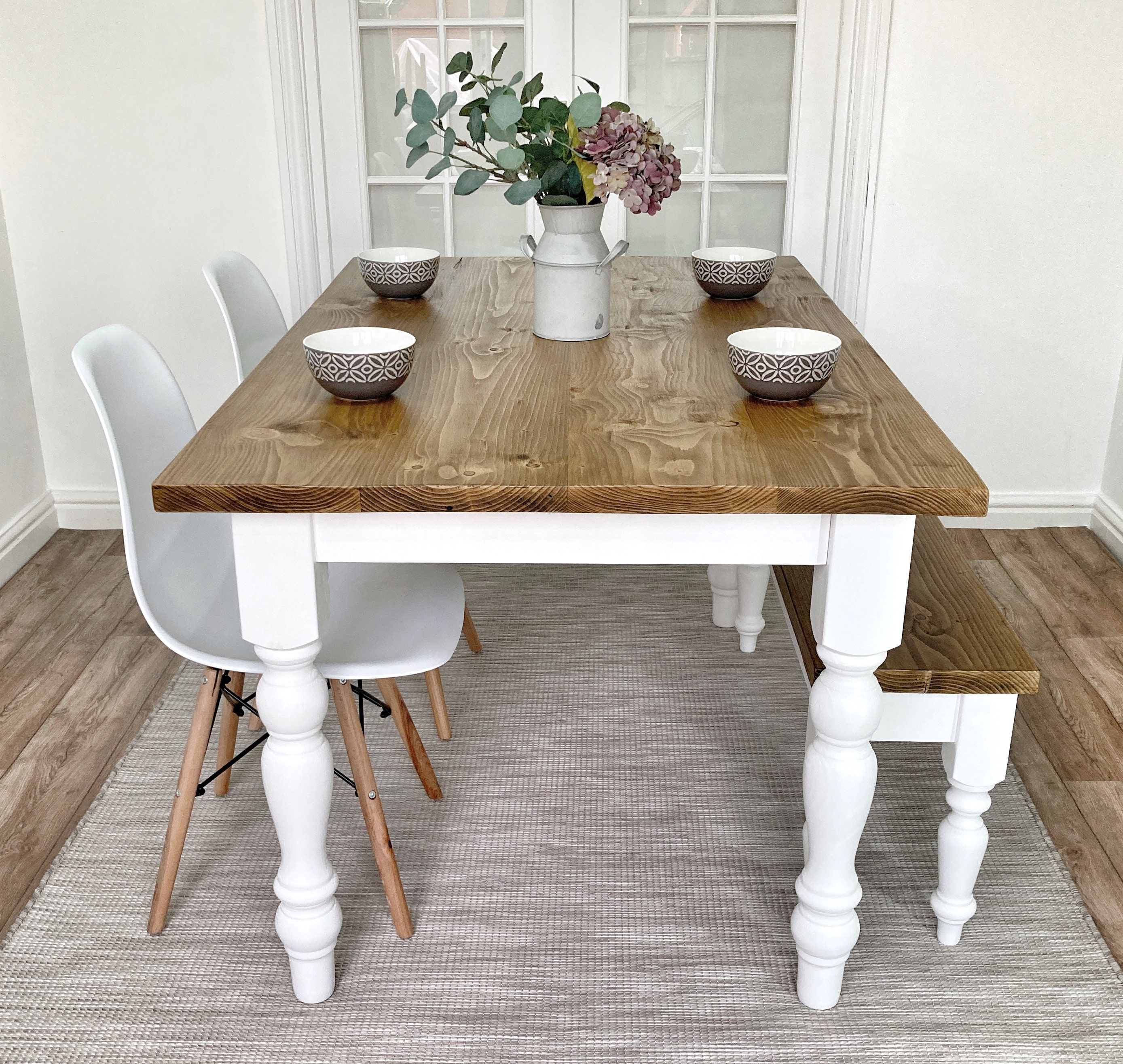 Farmhouse Dining Table Bespoke Rustic Kitchen Dining Etsy UK