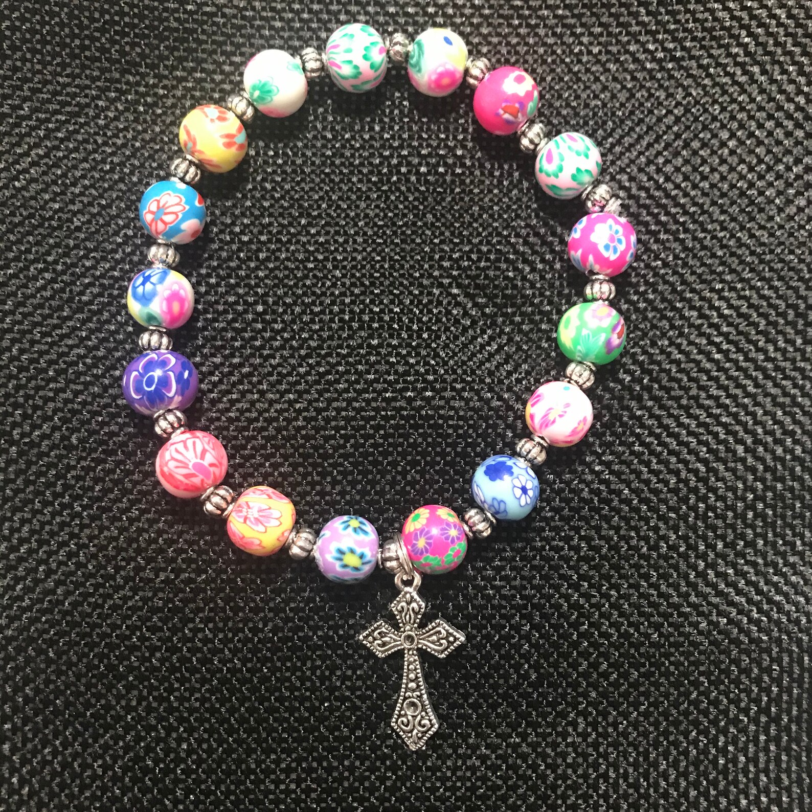 Colorful Christian Charm Bracelet Etsy