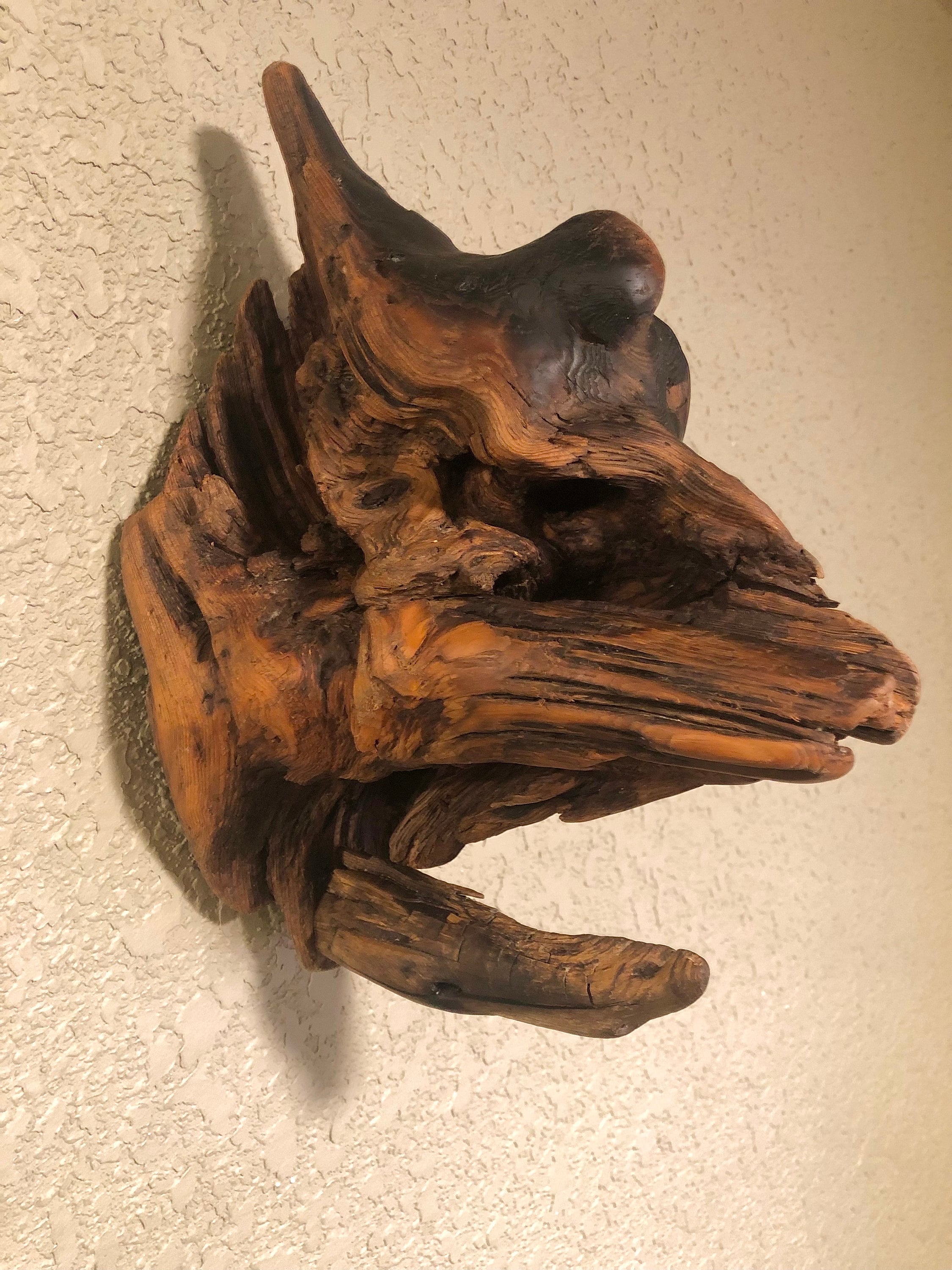 Unusual Wall Mounted Driftwood Sculpture Etsy