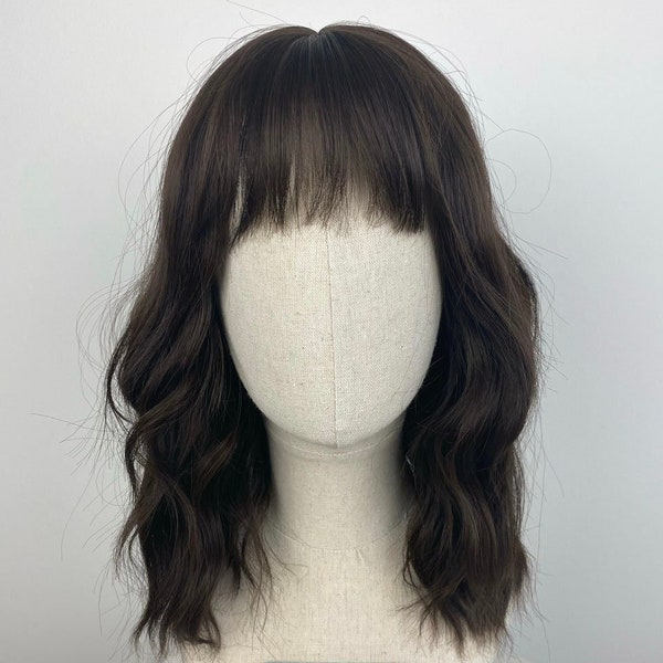 Easy Wear Wig/ glueless / natürliche Perücke / THE CHOCOLATE MAID  Pony-Styling / Dark brown #beachwaves #bob