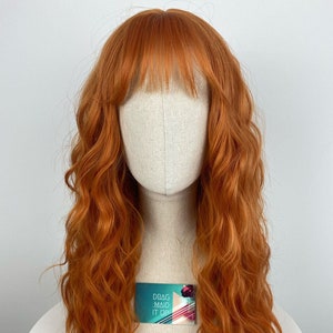 Easy Wear Wig/ glueless/ natural wig/ THE TANGERINE MAID pony styling/ pumkin orange #beachwaves