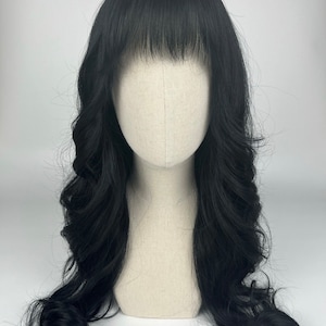 Easy Wear Wig / Velvet Front / Wig / THE EBONY MAID / #syntheticwig #velvetfront #easywear #glueless #gluelesswig #black #blackhair #wig