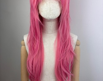 Lace Front Pruik / Pruik / THE CANDY MAID / een op maat gemaakte mullet-pruik / #mullet #shag #retro #candy #pink #synthetischepruik #opmaatgemaakt