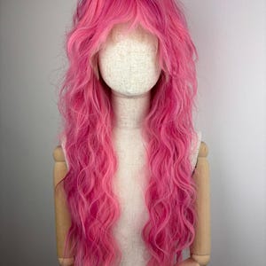 Lace Front Wig / Wig / THE CANDY MAID / a customized shag hairstyle wig / #mullet #shag #retro #candy #pink #sytheticwig #custommade