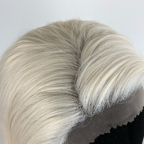 Lace Front Wig, / Wig / THE shops PALE MAID Pony Styling / Cool Platinum Blonde - cool platinum blonde customized