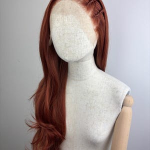 Lace Front Wig / Wig / THE RUSTY MAID / a customized side braided hairstyle wig / #braided #festival #copper #sytheticwig #custommade