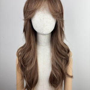 Lace Front Wig / Wig / THE PEANUT MAID / a customized shag hairstyle wig / #mullet #shag #retro #brown #blonde #sytheticwig #custommade