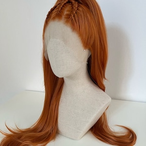 Lace Front Wig / Wig / THE YAM MAID / a customized triple braided hairstyle wig / #braided #festival #ginger #sytheticwig #custommade