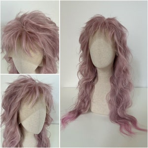 Lace Front Wig/ Wig / THE LILAC MAID #Mullet Retro-Styling / 80's / ombré lilac - purple, lilac tones customized Mullet Maid #beachwaves