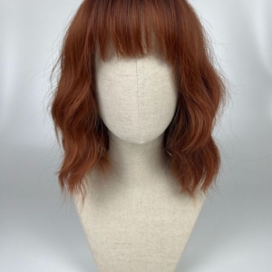 Easy Wear Wig / Velvet Front / Wig / THE GINGER MAID / #syntheticwig #velvetfront #easywear #glueless #gluelesswig #ginger #gingerhair