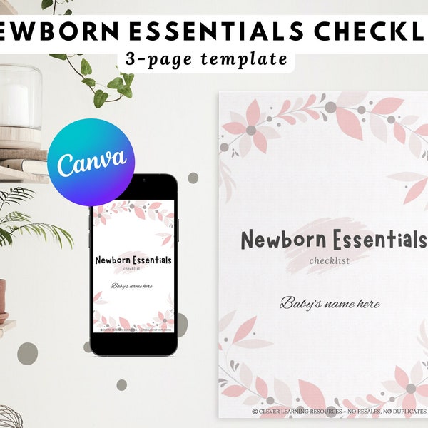 Newborn Essentials Checklist For First Time Moms Pregnancy Checklist Baby Must Haves For Nursery Planner For Baby Gear Checklist Template