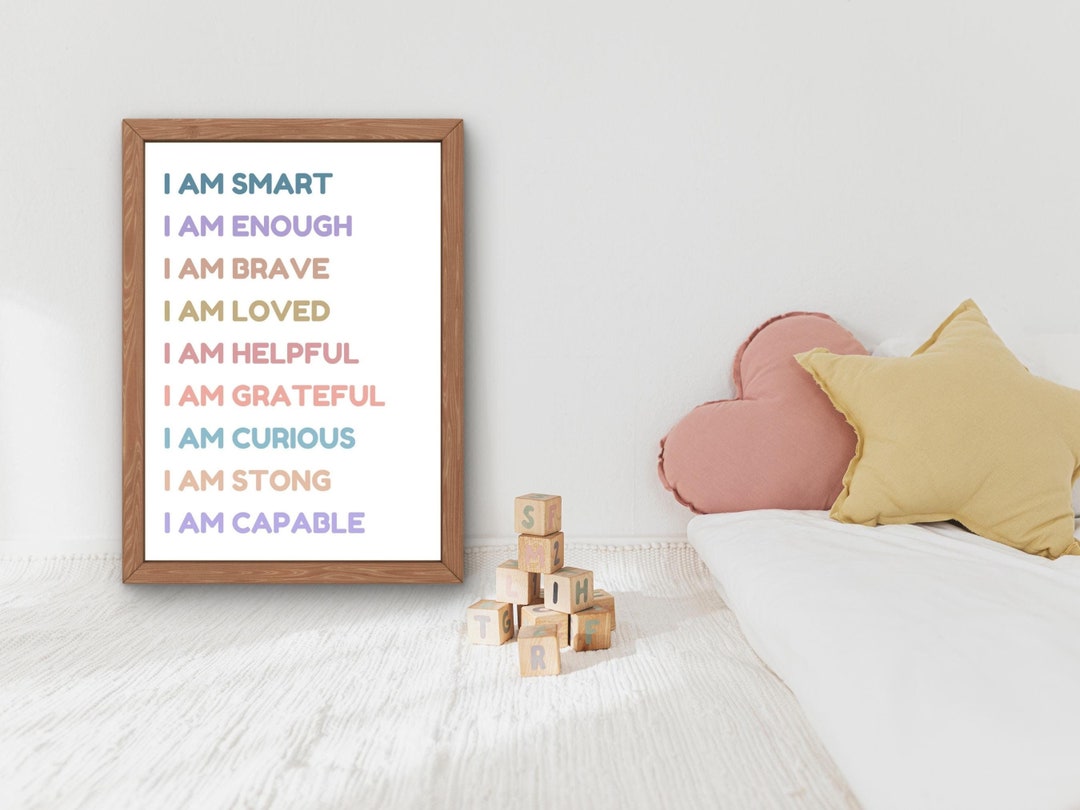 Kids Affirmations Poster, Playroom Wall Art (digital Download) - Etsy