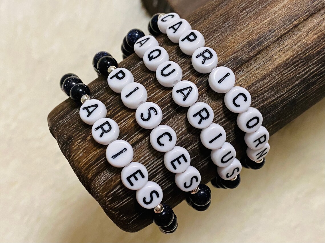 Zodiac Bracelet Zodiac Jewelry Beaded Bracelet Beaded Etsy