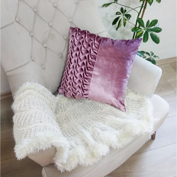 The Pink Pintuck Square Throw Pillow