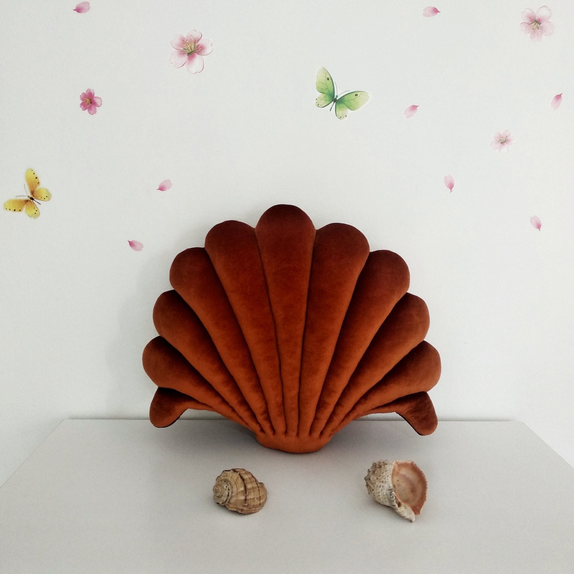 seashell pillow velvet
