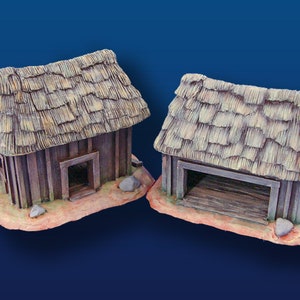 28mm Vietnamese House & Barn Set