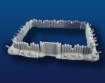 28mm Stockade Fort Set (14 pcs.)