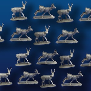 28mm Proghorn Antelope Herd (16 pieces, 2 styles)