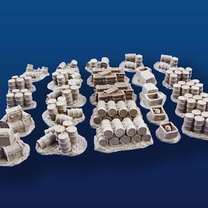 28mm Barrels, Boxes and Chests (25 pcs.)