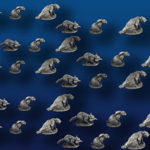 28mm Raccoons, Rabbits & Beaver (30 pieces, 3 styles)